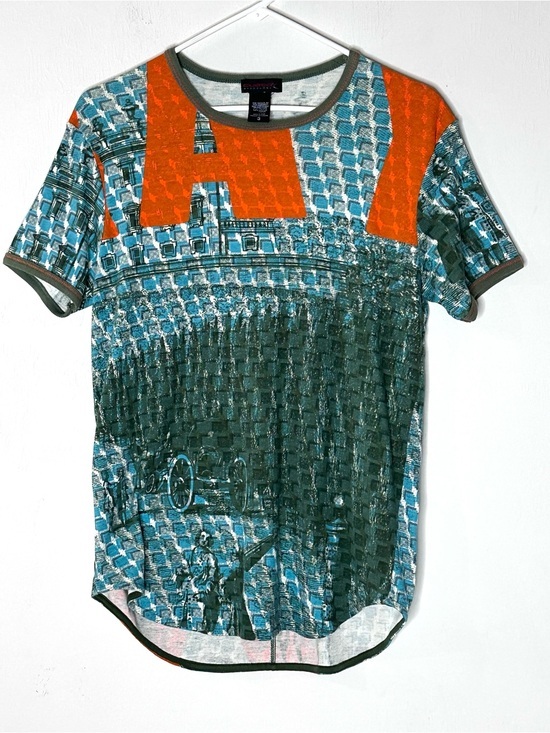 Custo Barcelona Tops - Custo Barcelona Short Sleeve Cotton Top M (3) Centennial Print